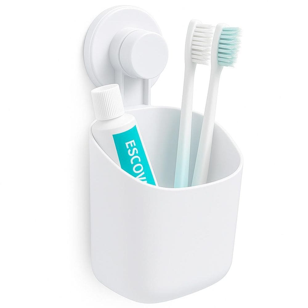 Suporte Porta Escova Creme Dental Parede Banheiro Ordene