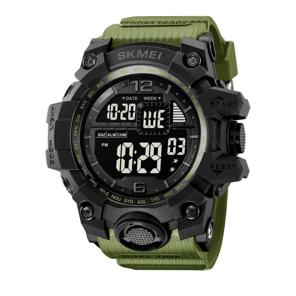 Relógio Masculino Skmei Digital 2245 Preto E Verde