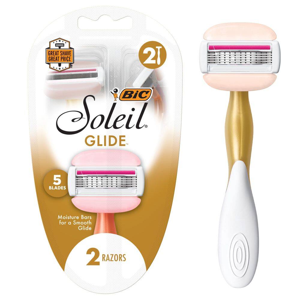 Lâminas de barbear descartáveis BIC Soleil Glide Women, 5 lâminas, 2 peças