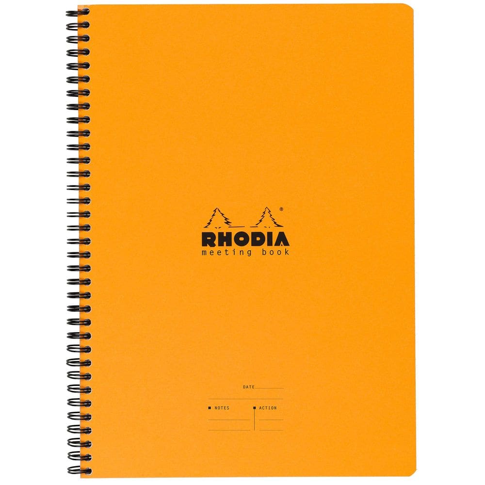 Caderno Rhodia Livros de reunião A4+ 225x297mm Laranja