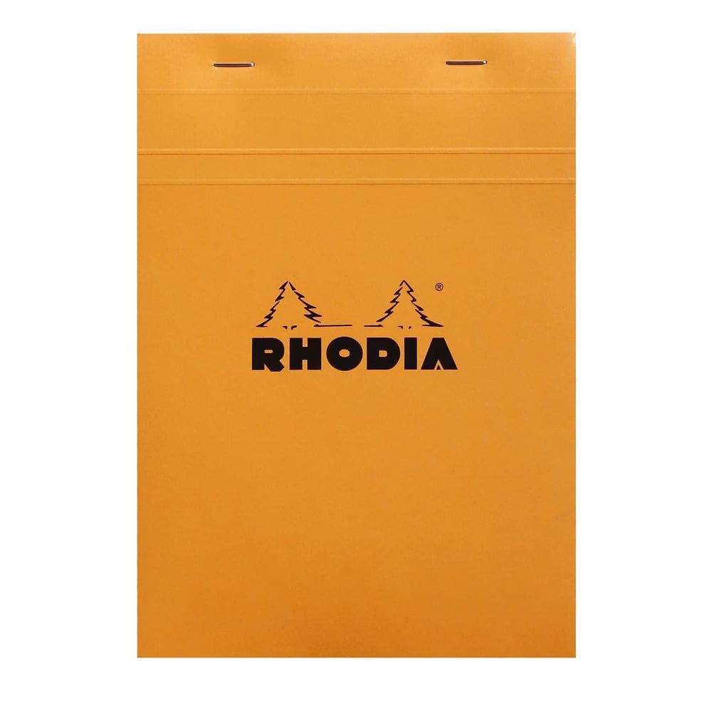 Bloco de notas Rhodia No16 A5 quadrado laranja 80g 80 folhas