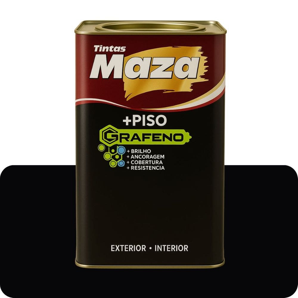 Tinta Piso Grafeno Preto 18L Maza