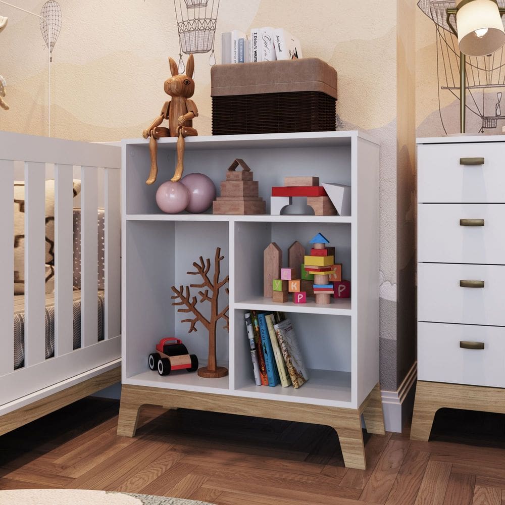 Estante Infantil 4 Nichos Linha FavodeMel FM007 - Completa Móveis