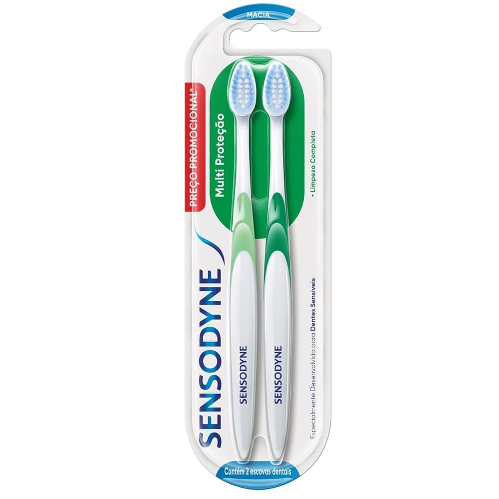 Kit Escova De Dente Sensodyne Multi Proteção Macia 2 Unidades