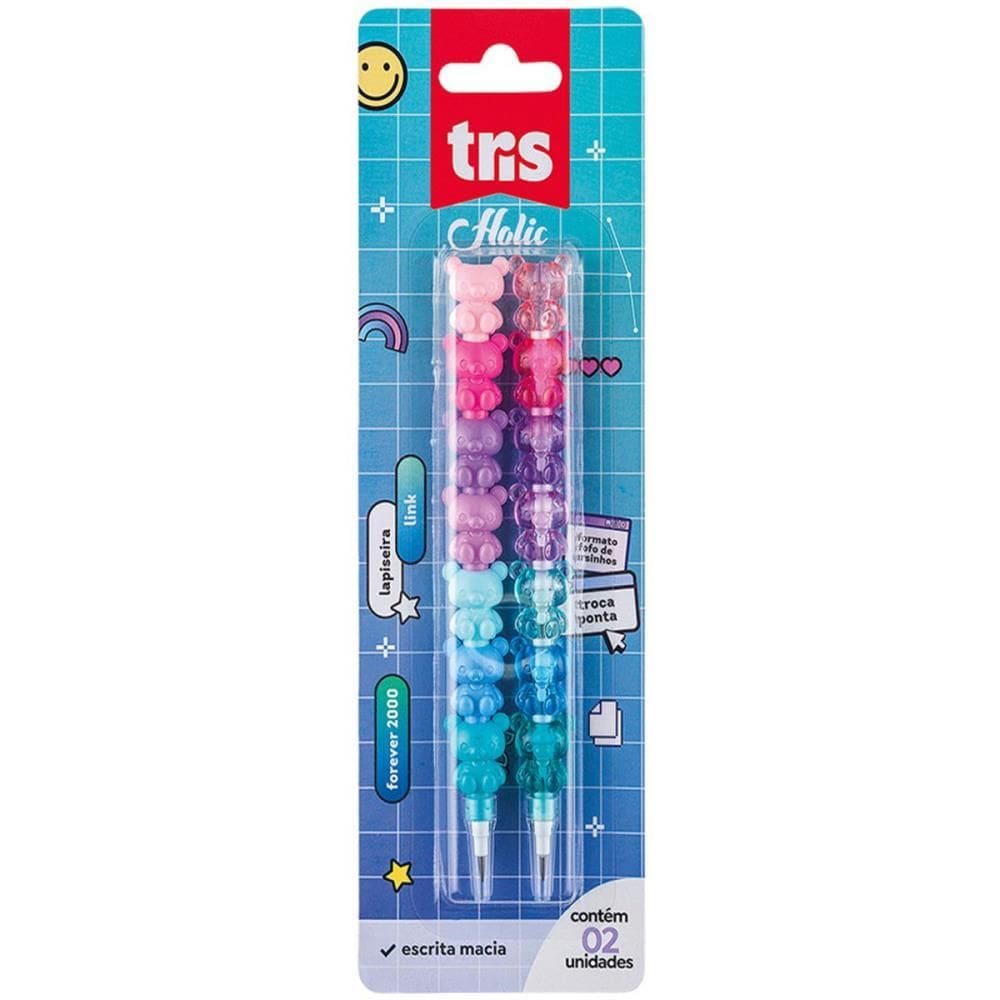 Lapiseira Tris Holic Link Ursinho 1.2mm 2unid - Summit