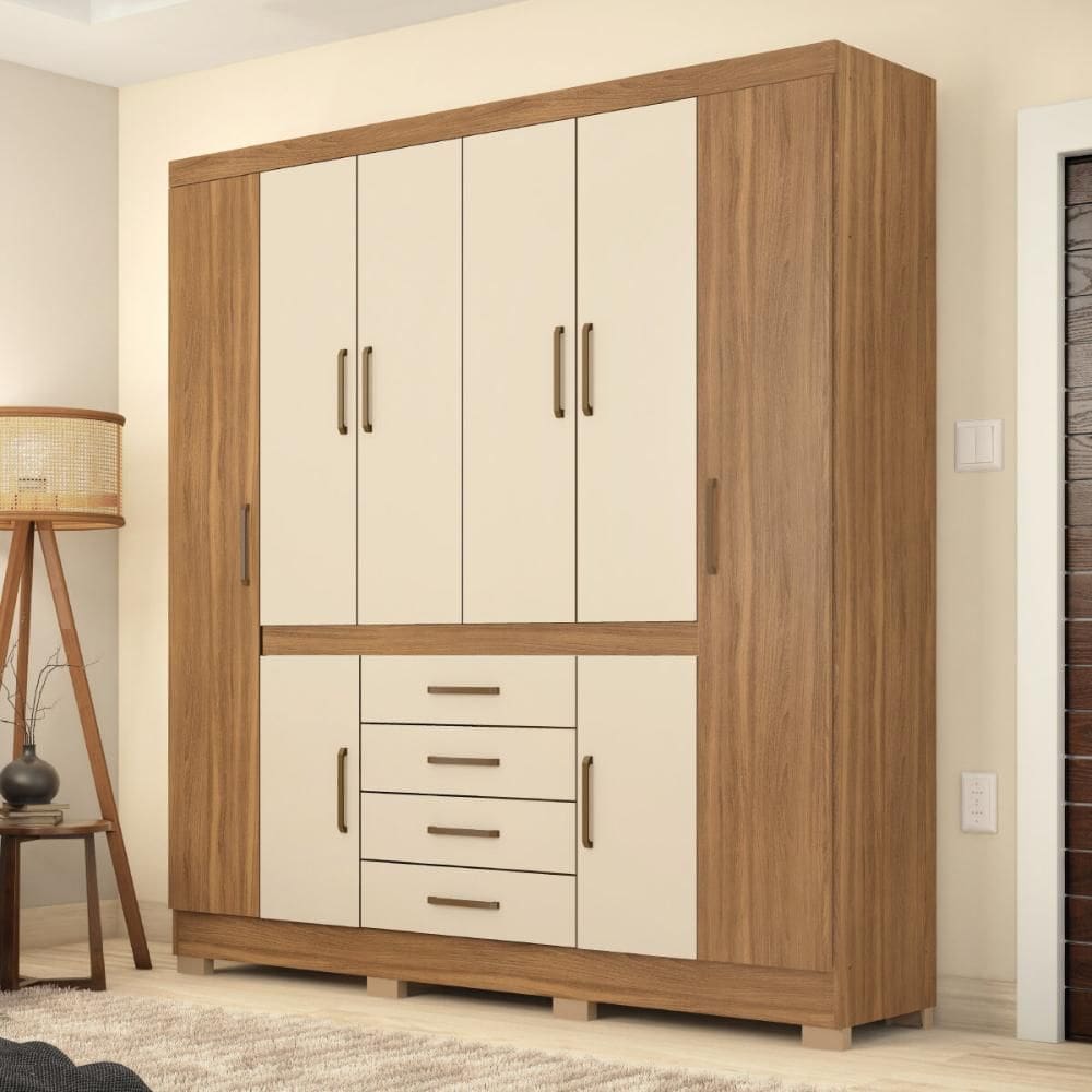 Guarda-Roupa Casal 8 Portas 4 Gavetas 201cm Multimóveis CR35288