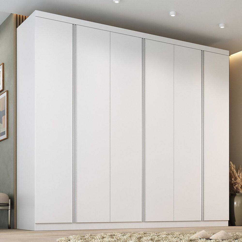 Guarda-roupa Casal 6 Portas Monte Carlo Branco