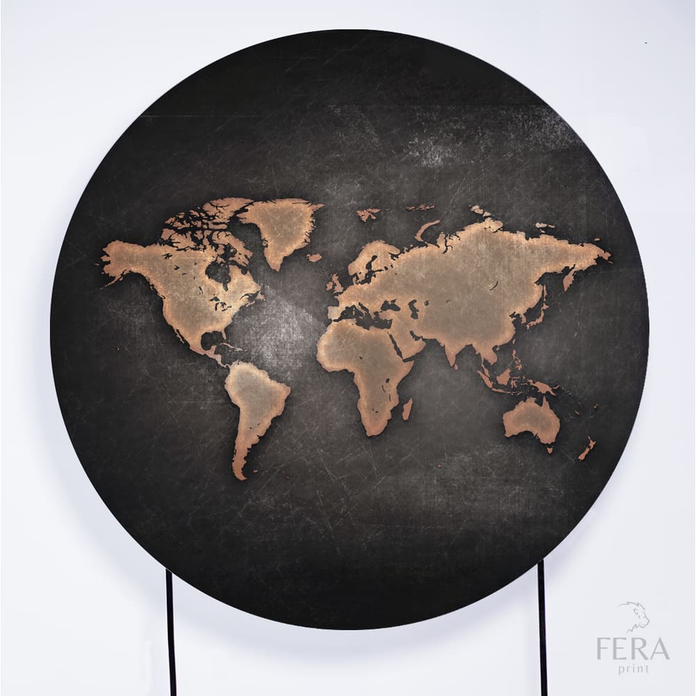 Painel Decorativo para Festa 1,80x1,80 metros Vesti Fácil com Elástico Mapa - Fera Print