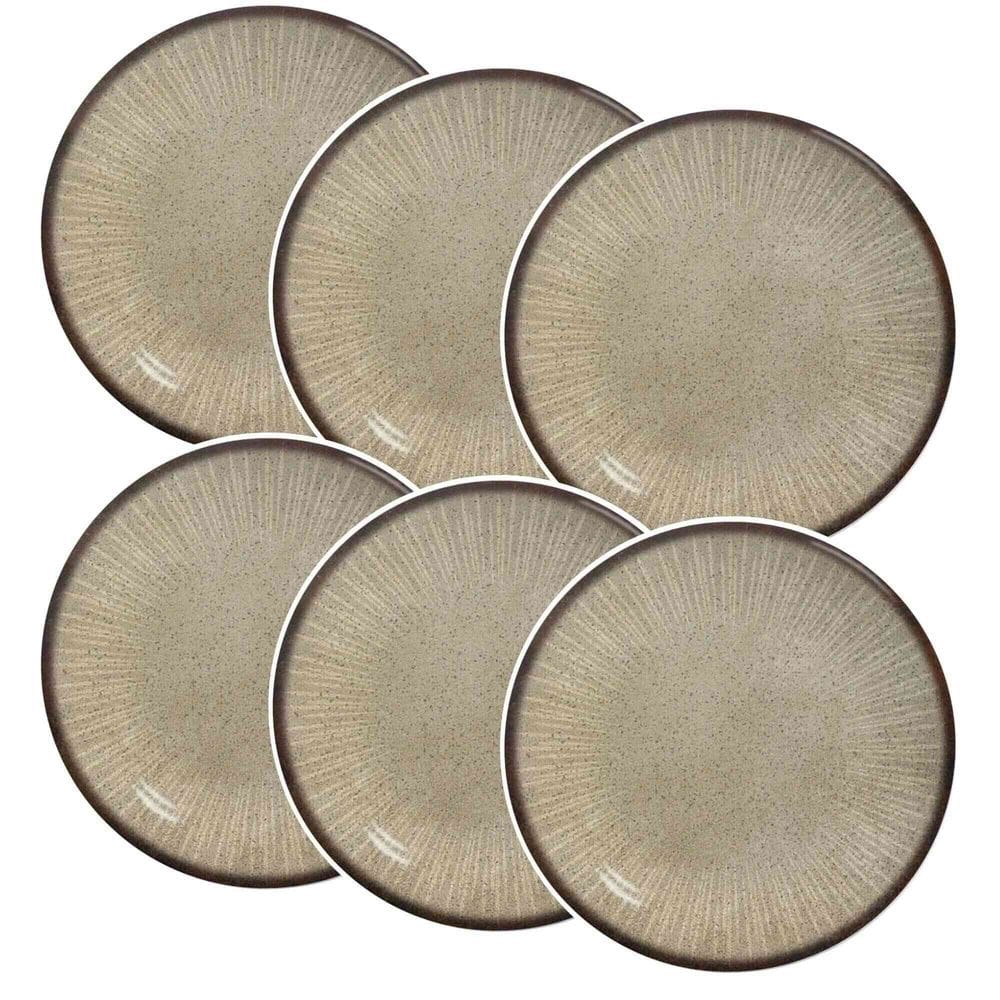 Conjunto de 6 Pratos Raso de Cerâmica Mônaco 29cm - Alleanza