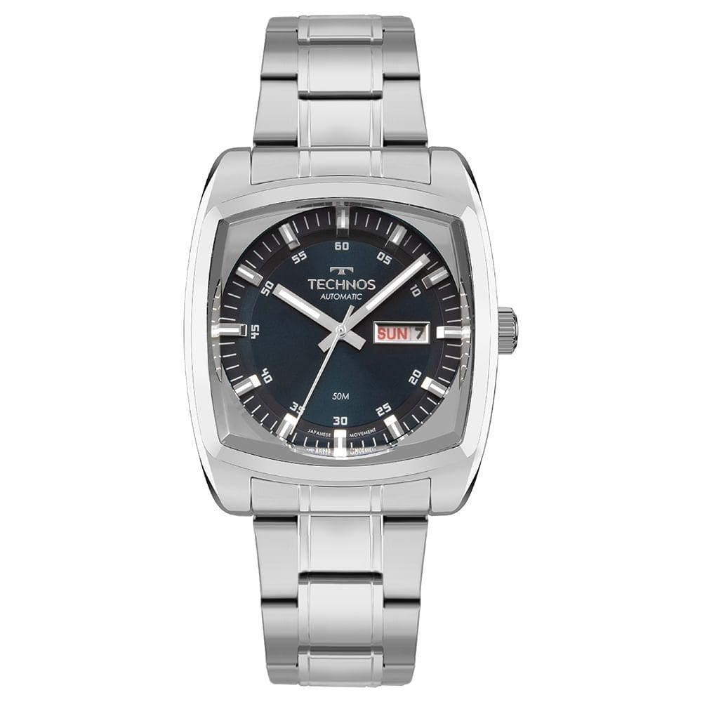 Relógio Technos Masculino Automático Prata - 8205ol-1a Relógio Technos Masculino Automatico Prata - 8205ol-1a