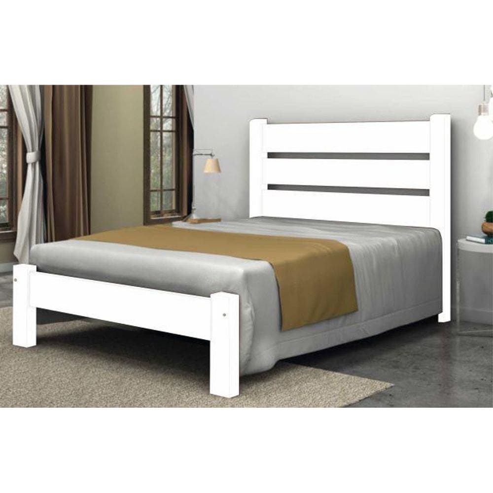 Cama Queen Size Maiorca de Madeira Maciça Tauari