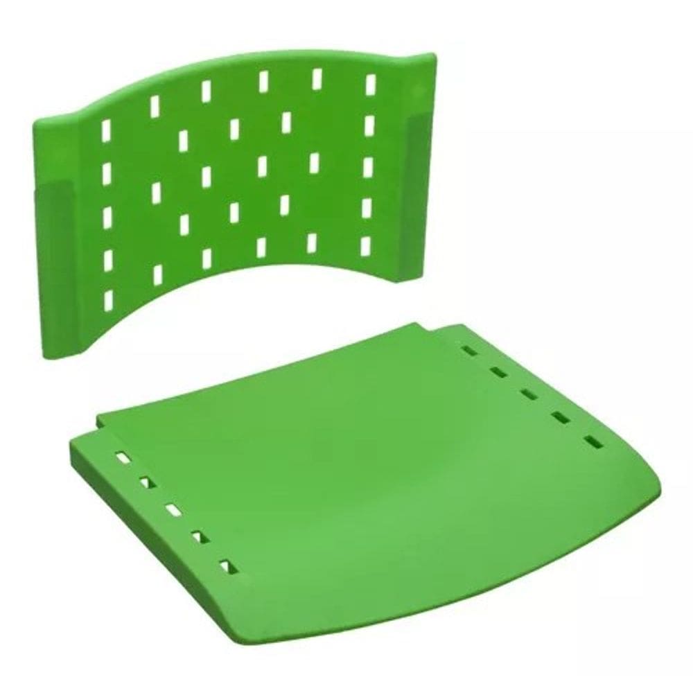 Assento Encosto Plastico Preto Cadeira Fixa