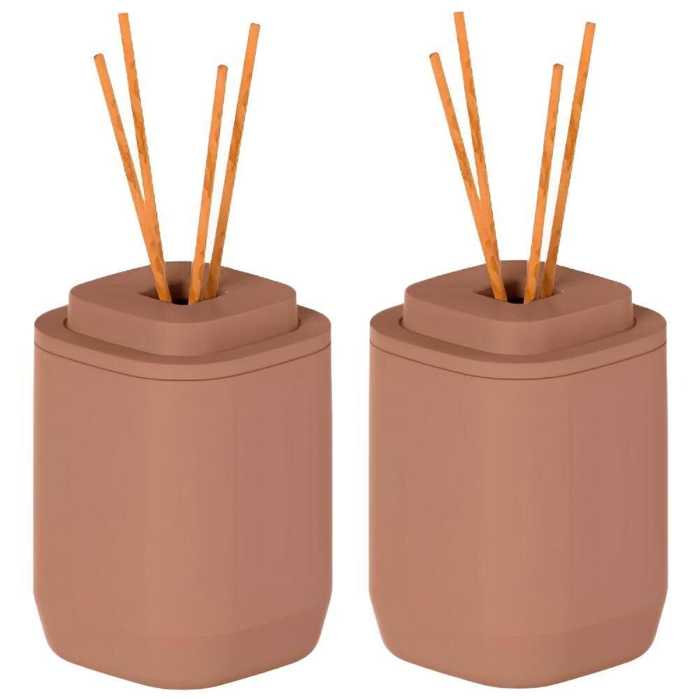 2x Aromatizador Ambiente Difusor OU Aura 380ml Marrom