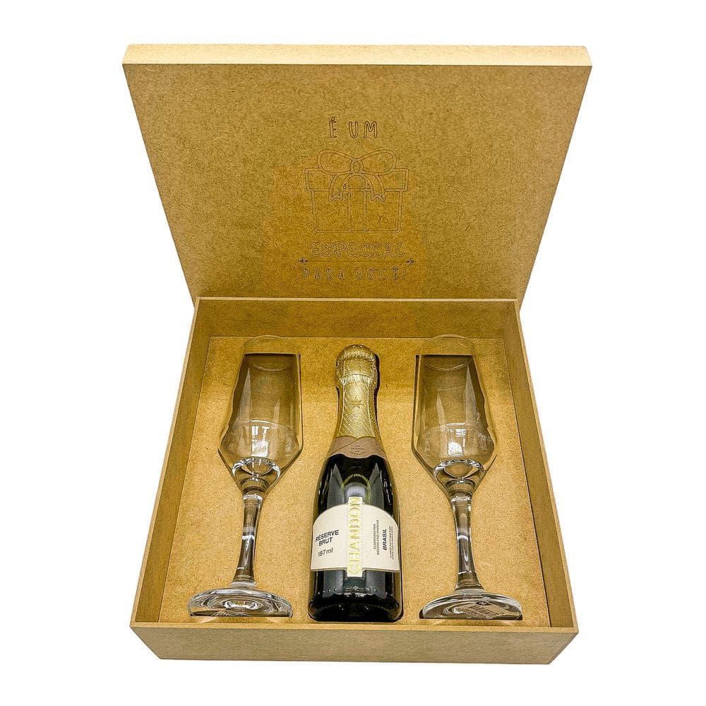 Kit Presente Chandon Baby Réserve Brut + 2 Taças