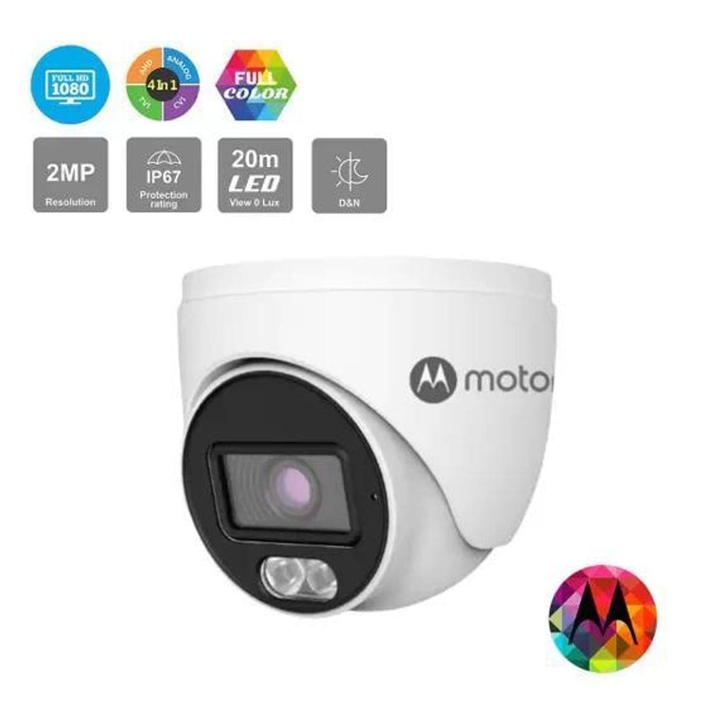 Câmera Full Color Dome 2Mp Full Hd Motorola 20M Mfadh022701