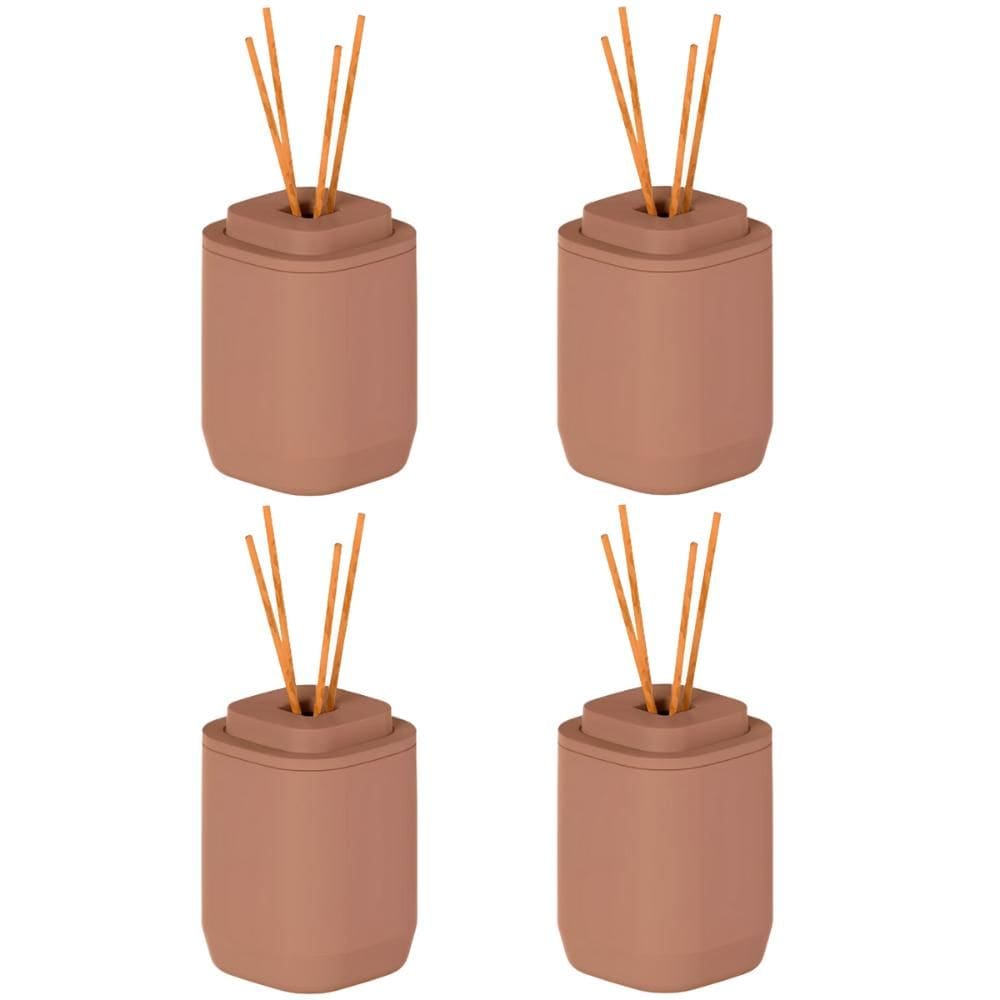 4x Aromatizador Ambiente Difusor OU Aura 380ml Marrom