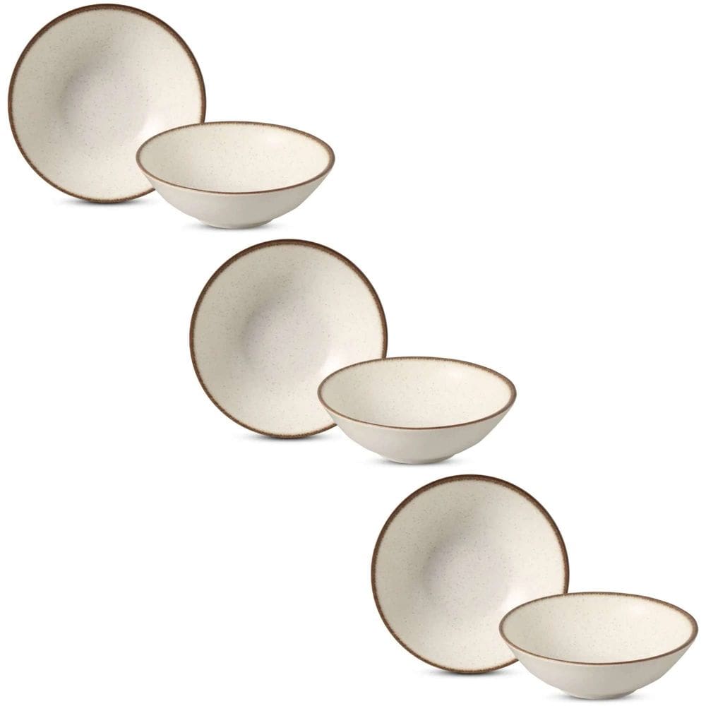 Conjunto de 6 Bowls de Cerâmica Vanilla 300ml - Alleanza