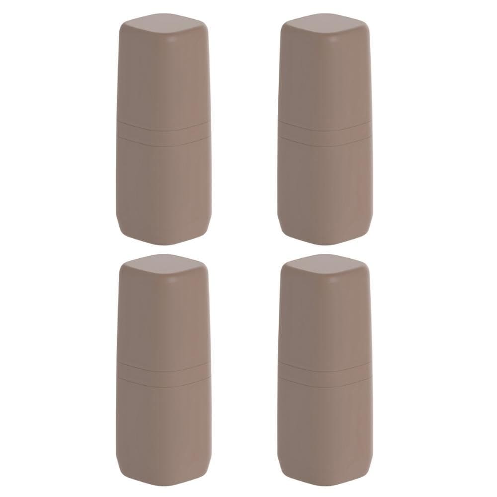 4x Porta Escova de Dente Banheiro Viagem OU Aura Marrom