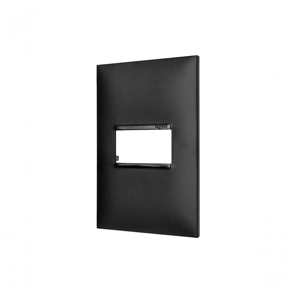 Placa 1 Posto 4x2 Preta 618501pt
