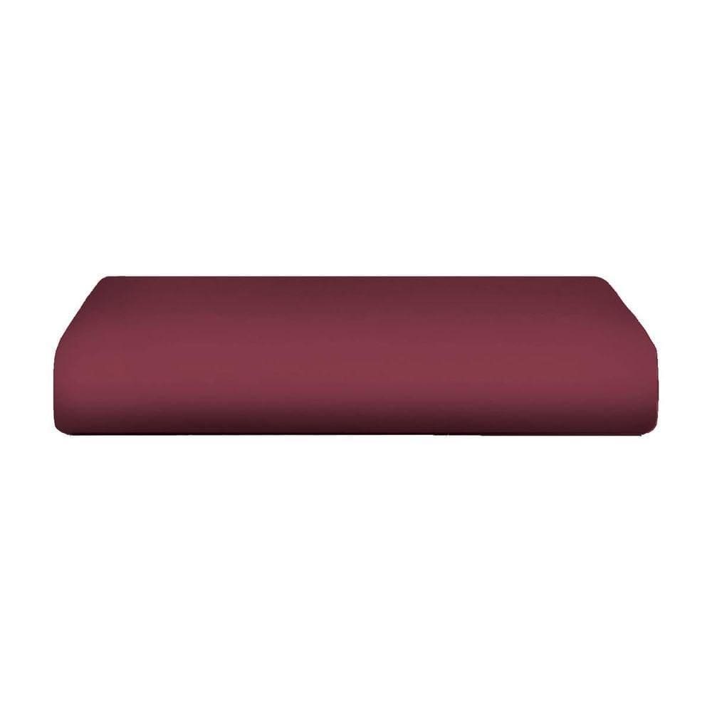 Lençol De Malha Casal Com Elástico 100% Algodão - Linha Casa - Vermelho