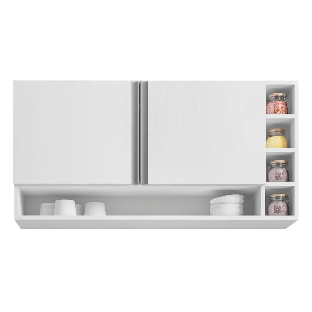 Armário Aéreo Vanessa 2 Portas 105 Cm Branco Ajl