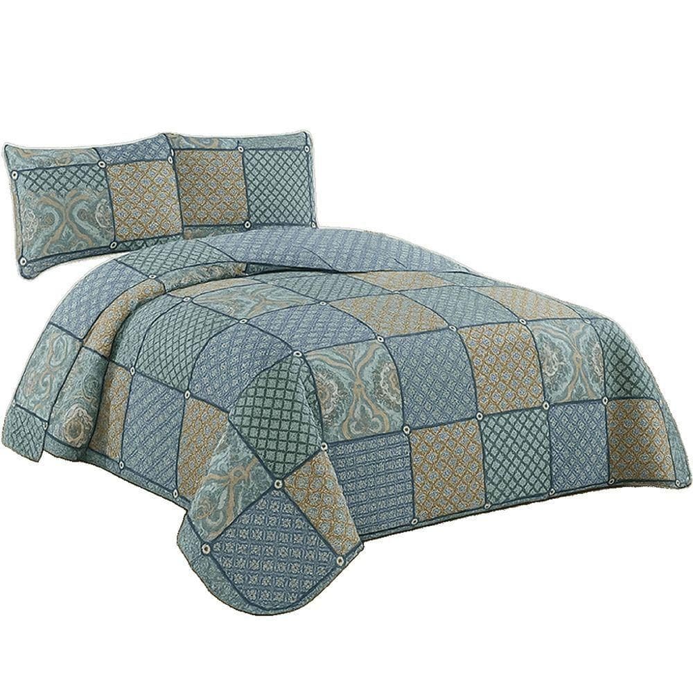 Kit Cobre Leito Colcha Queen Boutik Dupla Face - Estampa 27 - 100% Poliéster