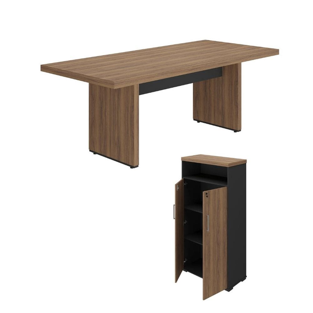 Conjunto Escritório: Mesa 6366 + Armário 6369