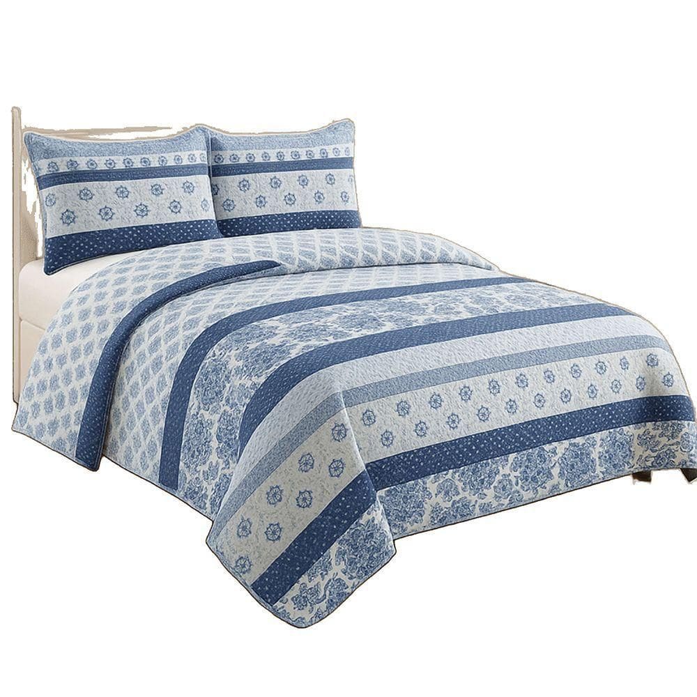 Kit Cobre Leito Colcha Queen Boutik Dupla Face - Estampa 45 - 100% Poliéster