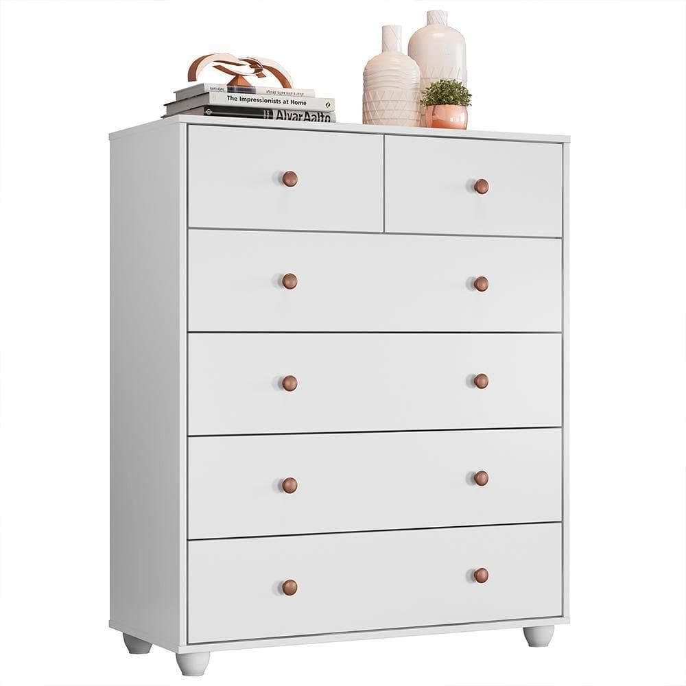 Cômoda Vittoria 6 Gavetas Branco - Móveis Albatroz Branco
