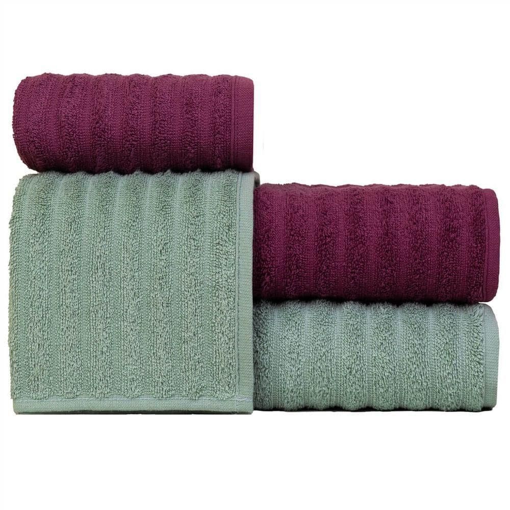 Jogo De Toalha Gigante Fio Penteado - 6 Banhão E 3 Rosto - Soft - Cores Masculinas
