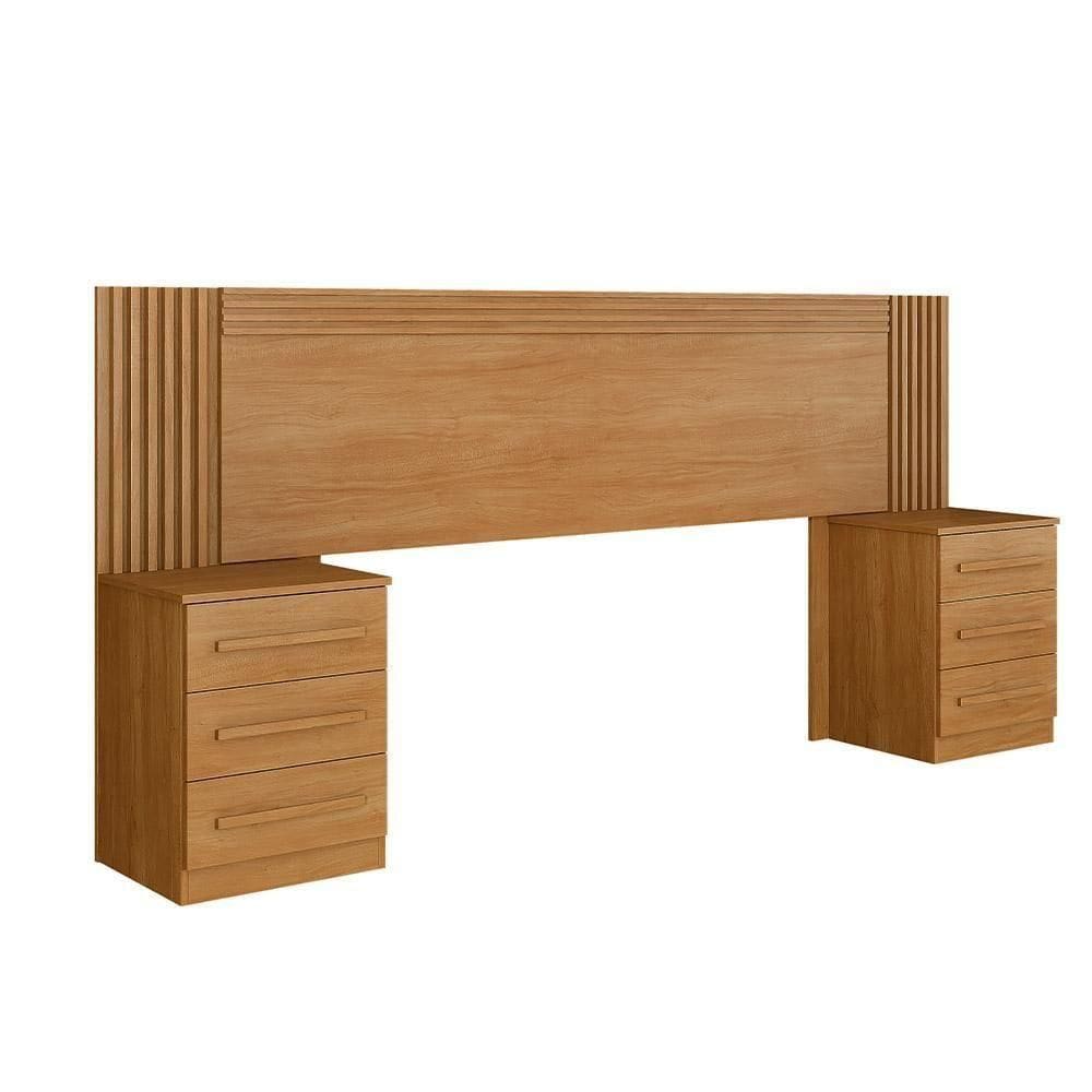 Cabeceira Casal Valência Extensível Com Mesa De Cabeceira Império Cinamomo