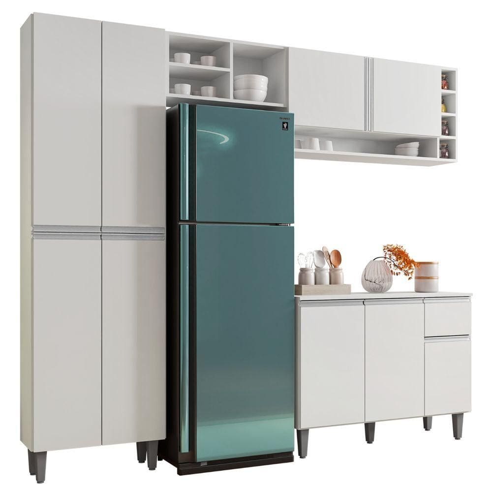 Cozinha Modulada Completa 4 Peças Vanessa Branco Ajl