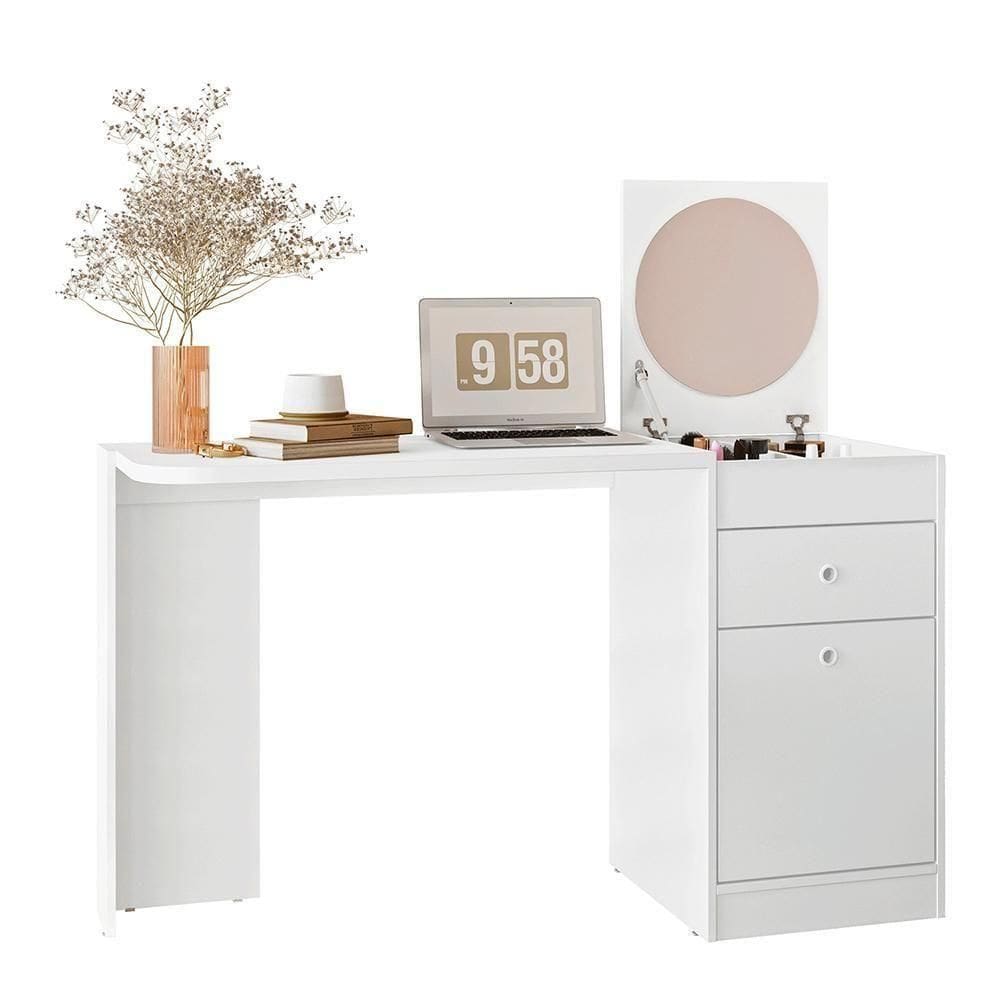 Penteadeira Escrivaninha Desejo Branco - Móveis Albatroz Branco