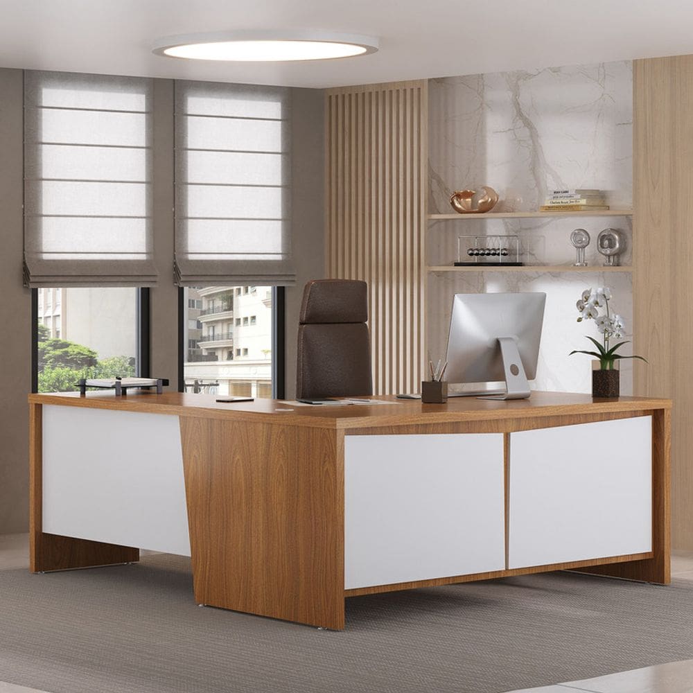 Mesa Artany Chefia Y37 Freijó/Branco 6300