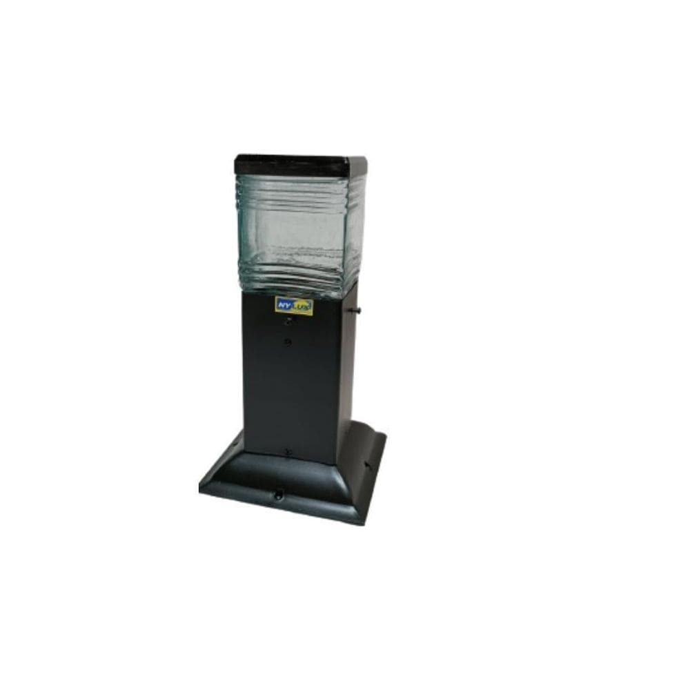 Poste Balizador Preto 30Cm Quadrado Casa Jardim Piso Sitio