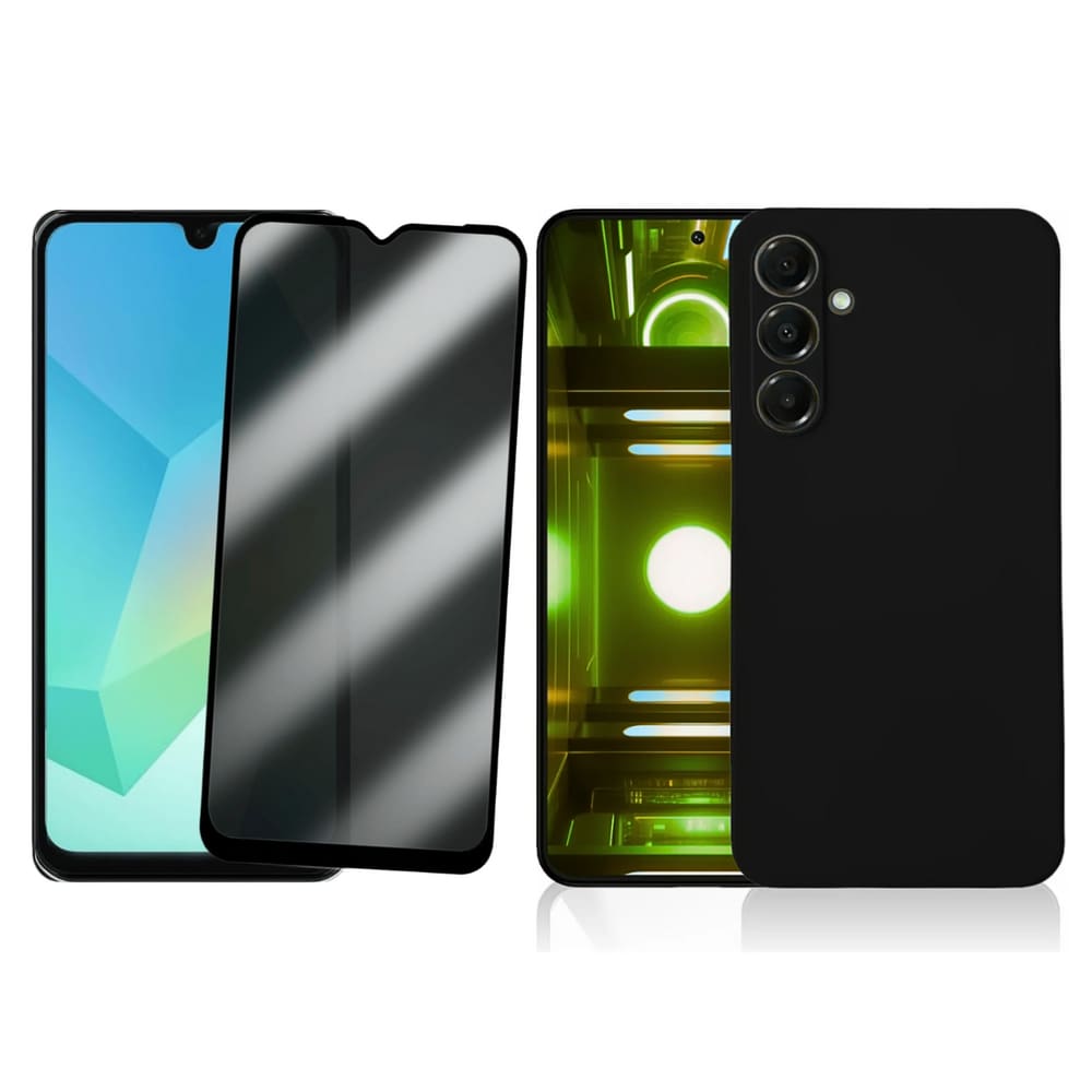 Capa Preta Para Galaxy A26 + Película de Privacidade - Armyshield
