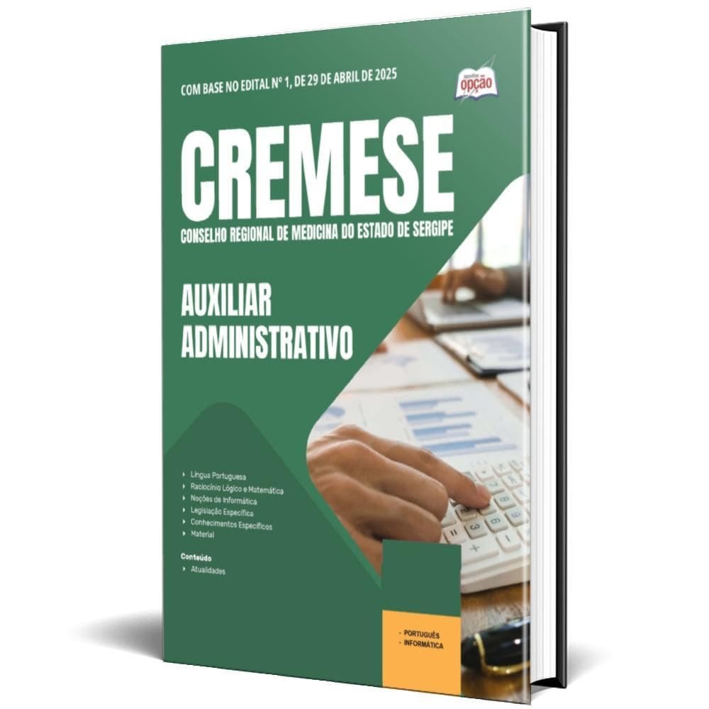 Apostila Cremese 2025 - Auxiliar Administrativo