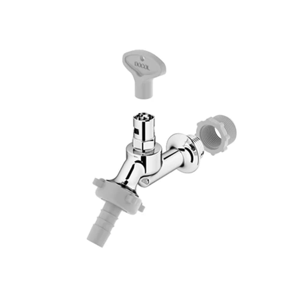 Torneira de jardim Docol Angular Acionamento Restrito 1/2" e 3/4"