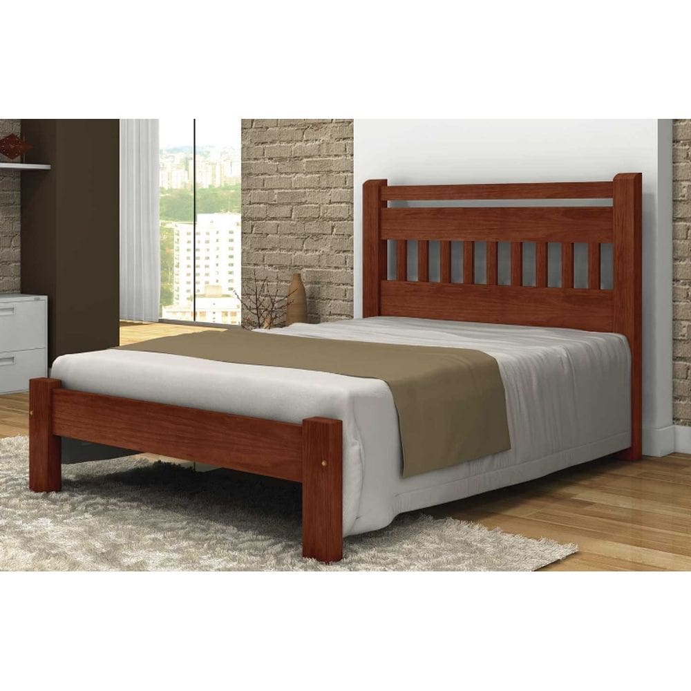Cama Queen Size Antares de Madeira Maciça Tauari