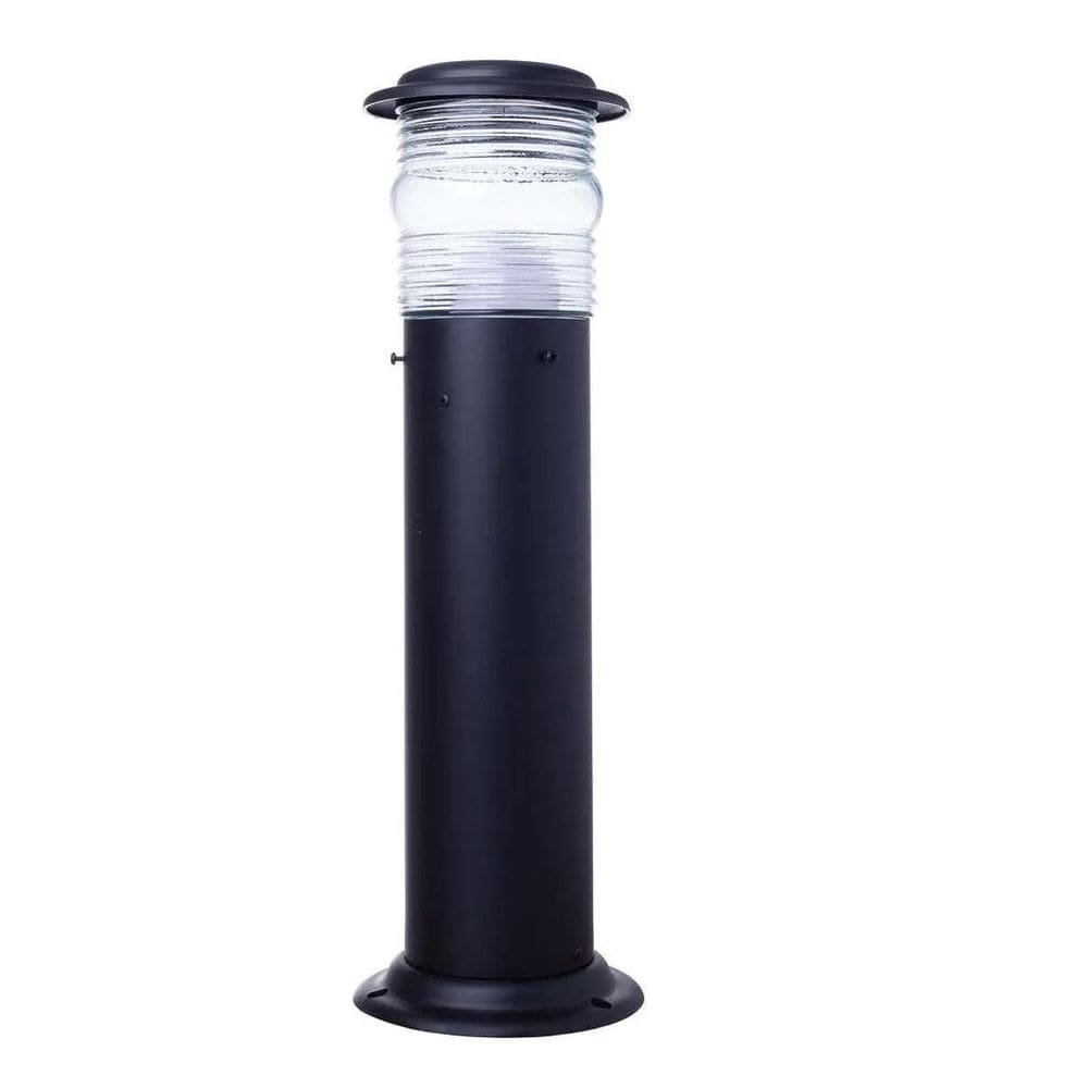 Poste Balizador Para Jardim Luminária Casa Sitio Preto 50Cm
