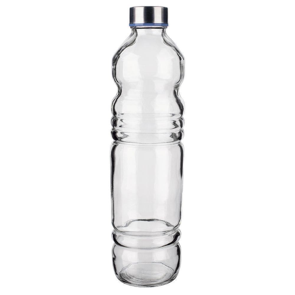 Garrafa De Vidro Com Tampa Em Inox 1 Litro - Euro Home