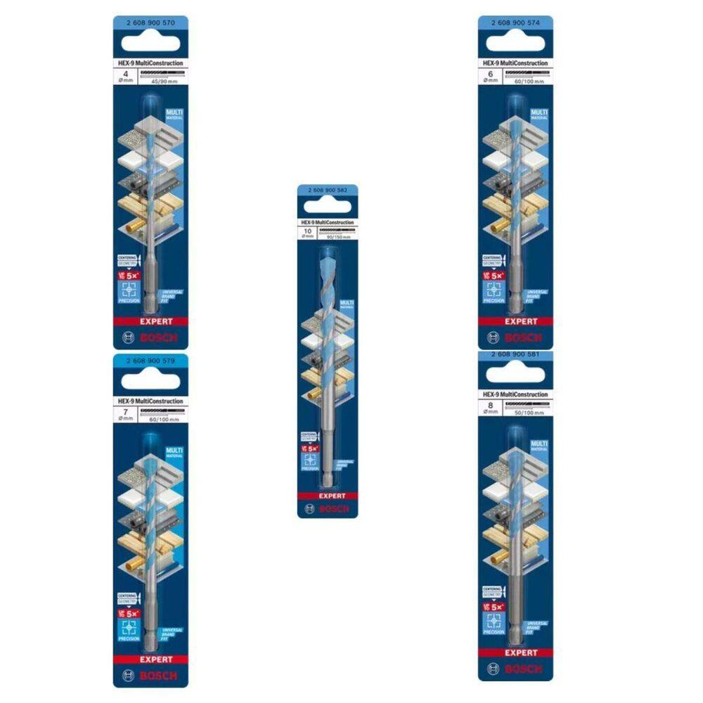 Kit 5 Brocas Multi Construction Encaixe Parafusadeira Bosch
