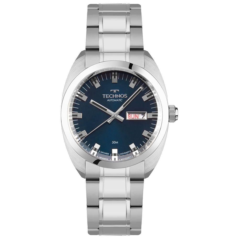 Relógio Technos Masculino Automatico Prata - 8205ov/1a 8205ov/1a