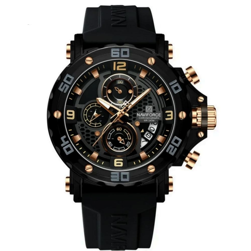 Relógio Masculino de Quartzo Esportivo Pulseira de Silicone Impermeavel