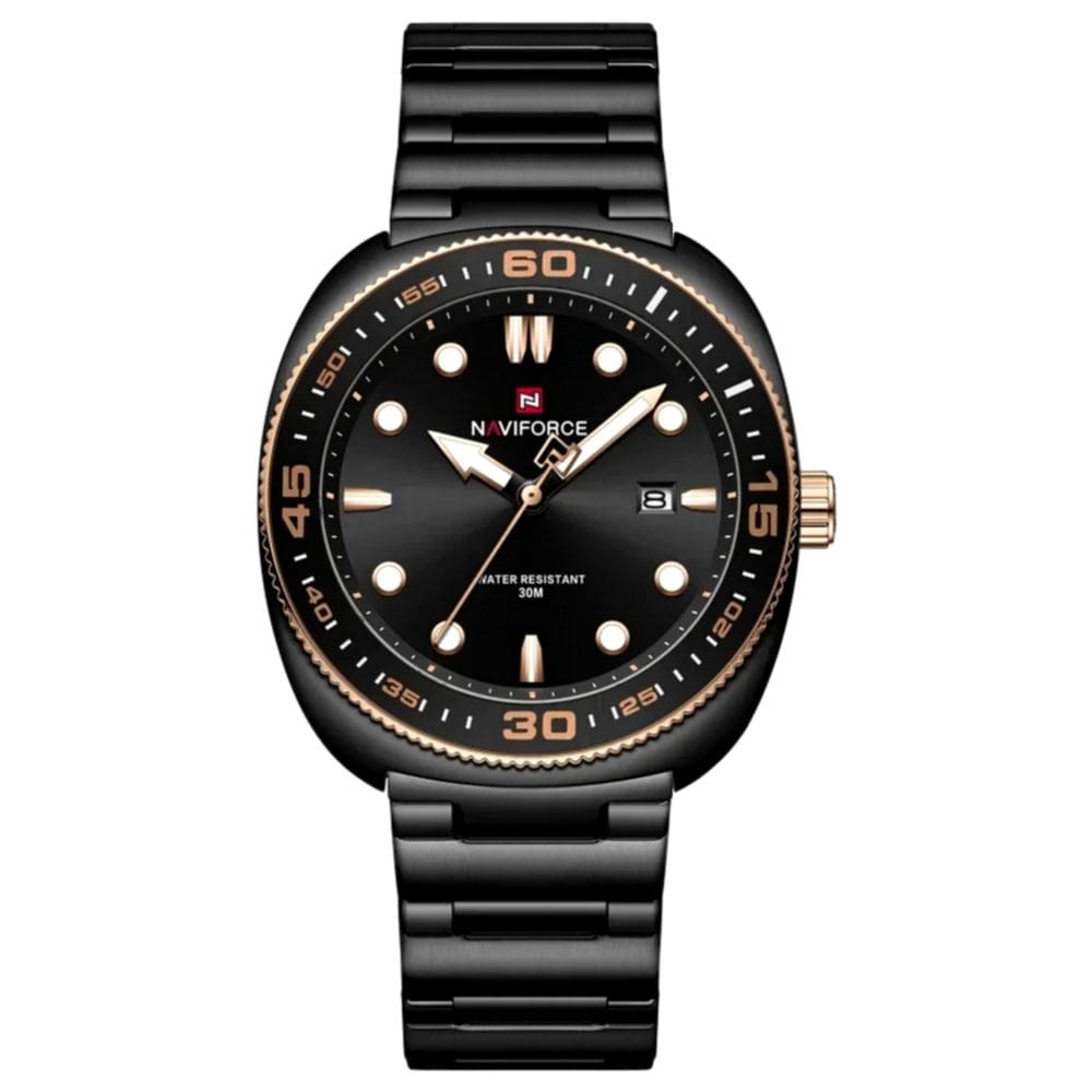 Relógio Esportivo Masculino Pulseira de Aço Inoxidável 30M À Prova D `Água