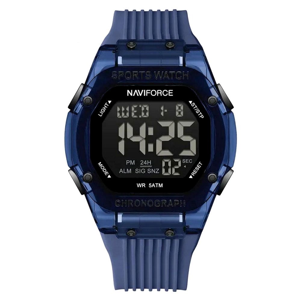 Relógio digital esportivo luminoso pulseira de silicone 50M à prova d`água