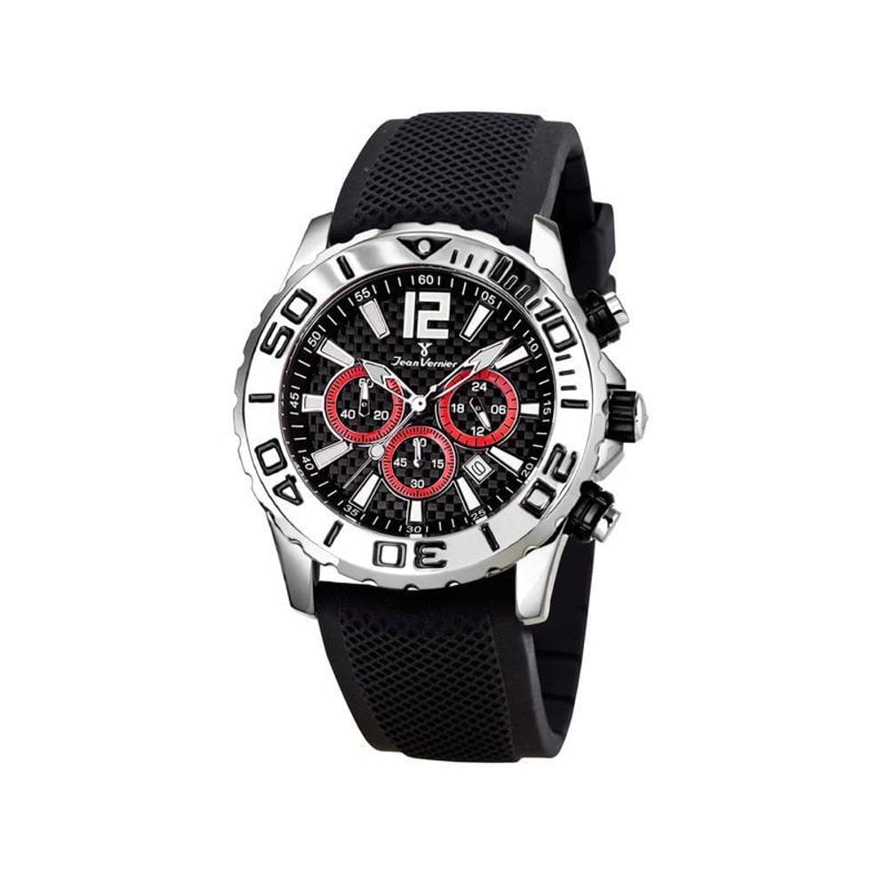 Relógio De Pulso Jean Vernier Pulseira Silicone Jv02093