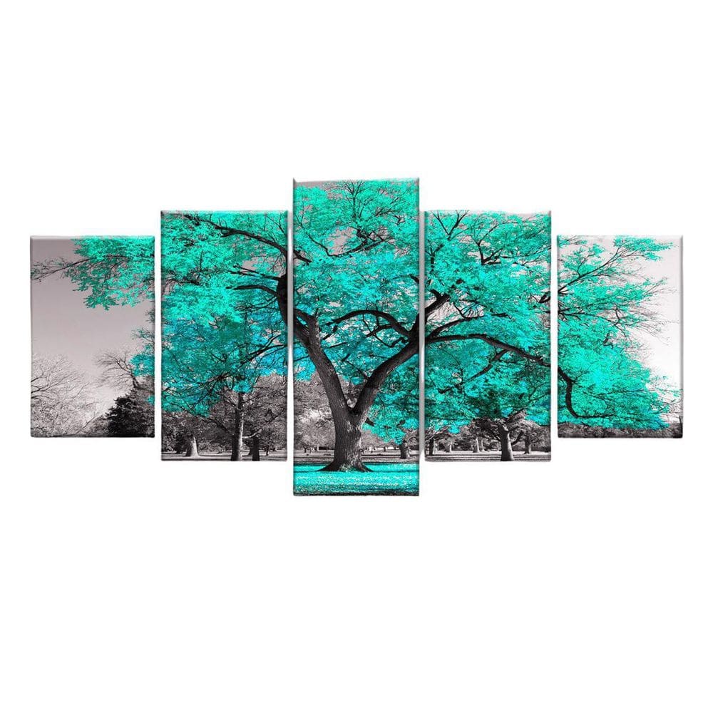 Quadro Decorativo Árvore Grande Tiffany 129X61 5 Peças