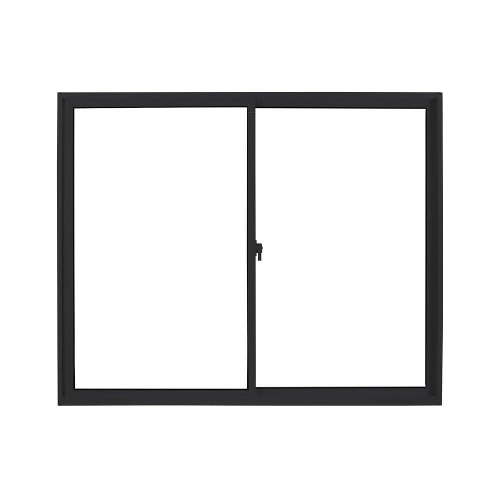 Janela de Aluminio de Correr 100x150cm 2 folhas Soft Preto