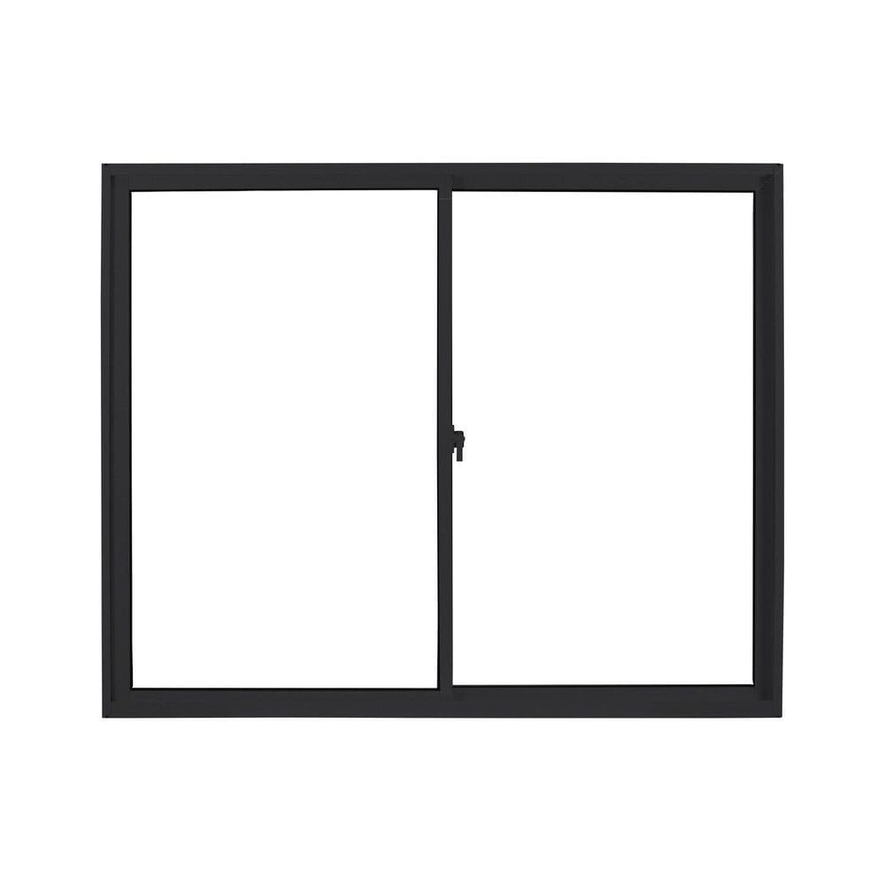 Janela de Aluminio de Correr 100x120cm 2 folhas Soft Preto